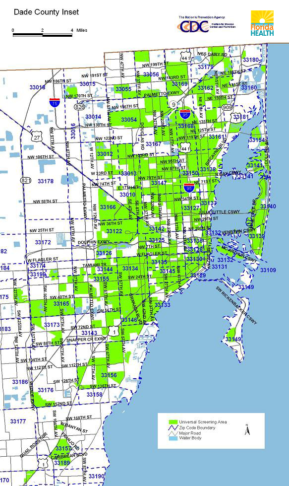 Miami Dade County Zip Code Map Map
