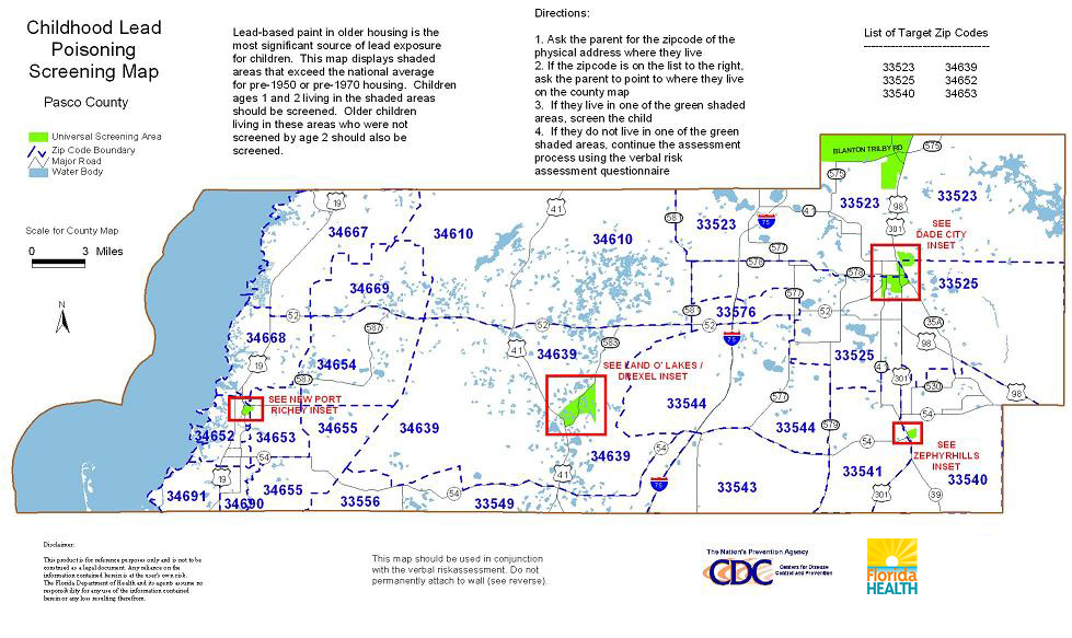 Pasco County Zip Code Map Map