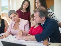 Image of family making a plan