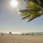 Florida sun shining on a beach