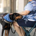 Woman with her service animal