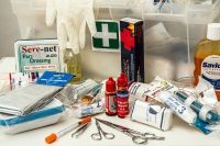 First aid supply kit image