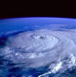 Image of a hurricane from space